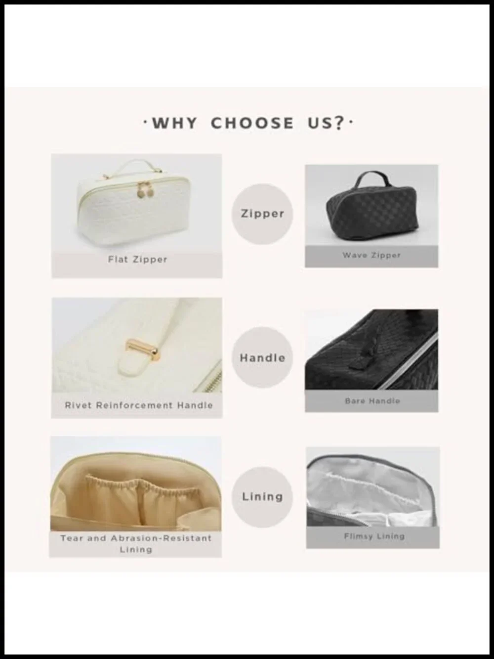 Large Cosmetic Organizer Waterproof PU Leather Travel Makeup Bag